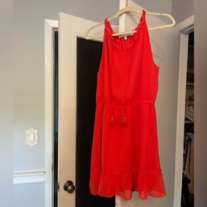 Adorable coral orange romper